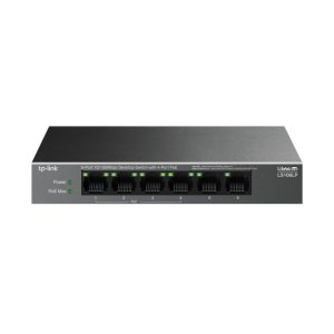 Vista del switch TP-Link LiteWave LS106LP no administrado, Fast Ethernet 10/100 con Energía sobre Ethernet (PoE), SKU LS106LP