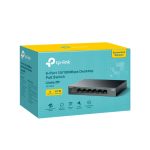 Vista del switch TP-Link LiteWave LS106LP no administrado, Fast Ethernet 10/100 con Energía sobre Ethernet (PoE), SKU LS106LP