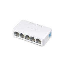 Mercusys MS105 switch no administrado, Fast Ethernet (10/100), 5 puertos, color blanco, SKU MS105