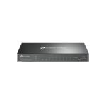 Vista frontal del TP-Link Omada SG2210P, un switch gestionado L2/L2+ Gigabit Ethernet con PoE, en color negro. SKU: SG2210P