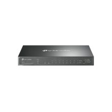 Vista frontal del TP-Link Omada SG2210P, un switch gestionado L2/L2+ Gigabit Ethernet con PoE, en color negro. SKU: SG2210P