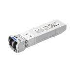 Imagen del módulo transceptor de fibra óptica TP-Link modelo SM6110-LR con capacidad de 25780 Mbit/s y tipo SFP+ de 1310 nm.