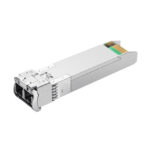 Imagen del módulo transceptor de fibra óptica TP-Link modelo SM6110-LR con capacidad de 25780 Mbit/s y tipo SFP+ de 1310 nm.