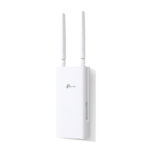 Imagen del router inalámbrico blanco TP-Link TL-MR100-OUTDOOR con conectividad 4G, banda única de 2.4 GHz y puerto Ethernet rápido. SKU TL-MR100-OUTDOOR