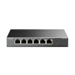 Imagen del TP-Link TL-SF1006P, un switch no administrado Fast Ethernet (10/100) con Energía sobre Ethernet (PoE) en color negro. SKU TL-SF1006P
