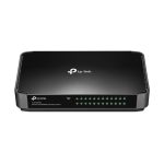 Switch no administrado TP-Link TL-SF1024M con 24 puertos Fast Ethernet 10/100 en color negro. SKU: TL-SF1024M