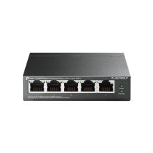 Imagen del TP-Link TL-SG1005LP, un switch no administrado con puertos Gigabit Ethernet y compatibilidad con Energía sobre Ethernet (PoE). SKU TL-SG1005LP.