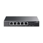Switch Gigabit Ethernet (10/100/1000) TP-Link TL-SG1005P-PD, cinco puertos, Energía sobre Ethernet, color negro, SKU TL-SG1005P-PD