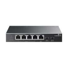 Switch Gigabit Ethernet (10/100/1000) TP-Link TL-SG1005P-PD, cinco puertos, Energía sobre Ethernet, color negro, SKU TL-SG1005P-PD