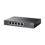 Switch Gigabit Ethernet (10/100/1000) TP-Link TL-SG1005P-PD, cinco puertos, Energía sobre Ethernet, color negro, SKU TL-SG1005P-PD