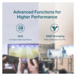 Switch no administrado TP-Link TL-SG1005P Gigabit Ethernet 10/100/1000 con PoE en color negro. SKU: TL-SG1005P.