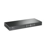 TP-Link TL-SG1016 switch no administrado con 16 puertos Gigabit Ethernet 10/100/1000 montable en rack 1U color negro. SKU TL-SG1016