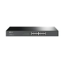 TP-Link TL-SG1016 switch no administrado con 16 puertos Gigabit Ethernet 10/100/1000 montable en rack 1U color negro. SKU TL-SG1016