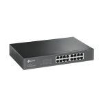 Imagen del switch no administrado L2 Gigabit Ethernet TP-Link TL-SG1016D con 16 puertos en color negro.