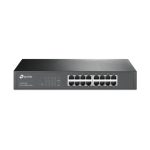 Imagen del switch no administrado L2 Gigabit Ethernet TP-Link TL-SG1016D con 16 puertos en color negro.