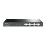 Imagen del TP-Link TL-SG1024, un switch no administrado de capa 2 con puertos Gigabit Ethernet de 10/100/1000 en color negro. SKU: TL-SG1024