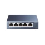 Imagen del TP-Link TL-SG105, un switch no administrado L2 Gigabit Ethernet (10/100/1000) en color negro. SKU: TL-SG105