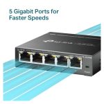 Switch gestionado L2 TP-Link TL-SG105E, Gigabit Ethernet (10/100/1000), color negro, SKU TL-SG105E