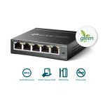 Switch gestionado L2 TP-Link TL-SG105E, Gigabit Ethernet (10/100/1000), color negro, SKU TL-SG105E