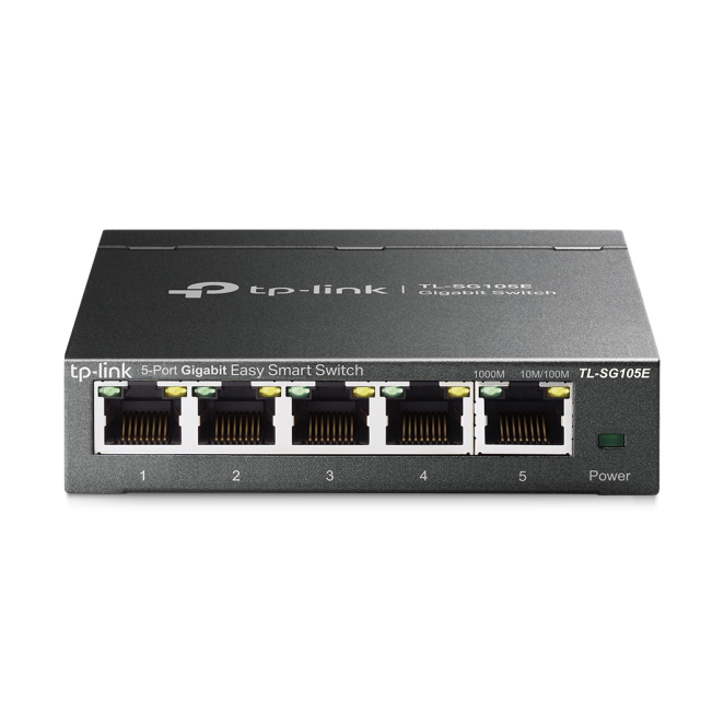 TP-Link switch gestionado L2 TL-SG105E Gigabit Ethernet negro Switch gestionado L2 TP-Link TL-SG105E, Gigabit Ethernet (10/100/1000), color negro, SKU TL-SG105E