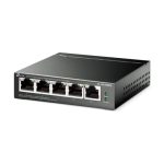 Switch gestionado TP-Link TL-SG105PE de 5 puertos L2 Gigabit Ethernet 10/100/1000, con Energía sobre Ethernet (PoE), color negro, SKU TL-SG105PE.