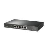 Imagen del switch no administrado TP-Link TL-SG105PP-M2 con Ethernet Gigabit y Energía sobre Ethernet en color negro