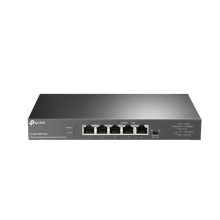 Imagen del switch no administrado TP-Link TL-SG105PP-M2 con Ethernet Gigabit y Energía sobre Ethernet en color negro