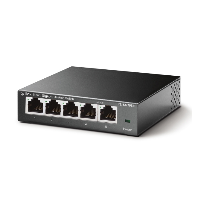 TP-Link TL-SG105S switch No administrado Gigabit Ethernet (10/100/1000) Negro 1 TP-Link TL-SG105S switch No administrado Gigabit Ethernet (10/100/1000) Negro