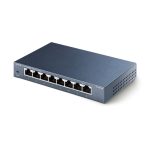 Switch TP-Link TL-SG108 no administrado L2 Gigabit Ethernet 10/100/1000 en color negro, SKU TL-SG108