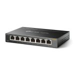 Switch gestionado L2 Gigabit Ethernet modelo TP-Link TL-SG108E con 8 puertos, color negro. SKU TL-SG108E.