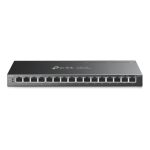 Switch TP-Link TL-SG116P no administrado con 16 puertos Gigabit Ethernet 10/100/1000 y Energía sobre Ethernet PoE, color negro