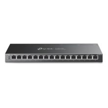 Switch TP-Link TL-SG116P no administrado con 16 puertos Gigabit Ethernet 10/100/1000 y Energía sobre Ethernet PoE, color negro