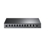 Imagen del TP-Link TL-SG1210MP, un switch no administrado con Gigabit Ethernet, soporte PoE y color negro. SKU: TL-SG1210MP