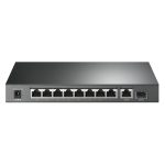 Imagen del TP-Link TL-SG1210P, un switch no administrado Gigabit Ethernet con energía sobre Ethernet, color gris, SKU TL-SG1210P
