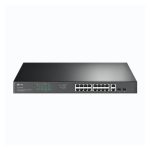 Switch no administrado TP-Link TL-SG1218MP Gigabit Ethernet con PoE, SKU TL-SG1218MP, color negro, montado en 1U