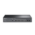 Imagen del TP-Link JetStream TL-SG3210, un switch gestionado L2/L3 con 10 puertos Gigabit Ethernet, SKU TL-SG3210, color negro