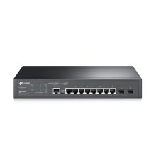 Imagen del TP-Link JetStream TL-SG3210, un switch gestionado L2/L3 con 10 puertos Gigabit Ethernet, SKU TL-SG3210, color negro