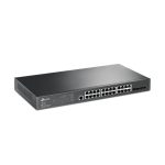 Switch gestionado TP-Link JetStream TL-SG3428 con 24 puertos Gigabit Ethernet, gestión L2/L3 y diseño 1U en color negro
