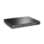 Imagen del TP-Link JetStream TL-SG3428XPP-M2 switch gestionado L2+ con soporte 2.5G Ethernet (100/1000/2500) y Energía sobre Ethernet (PoE), de color negro. SKU: TL-SG3428XPP-M2.
