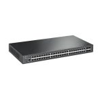 Switch gestionado TP-Link JetStream TL-SG3452 con 52 puertos Gigabit Ethernet 10/100/1000 y diseño 1U en color negro, SKU TL-SG3452