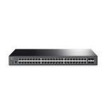 Switch gestionado TP-Link JetStream TL-SG3452 con 52 puertos Gigabit Ethernet 10/100/1000 y diseño 1U en color negro, SKU TL-SG3452