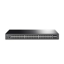 Switch gestionado TP-Link JetStream TL-SG3452 con 52 puertos Gigabit Ethernet 10/100/1000 y diseño 1U en color negro, SKU TL-SG3452