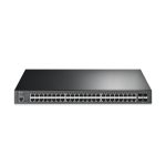 Switch gestionado L2+ TP-Link JetStream TL-SG3452XP, con 48 puertos Gigabit Ethernet y capacidad PoE, en color negro