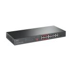 Imagen del TP-Link TL-SL1218P switch No administrado Gigabit Ethernet (10/100/1000) Energía sobre Ethernet (PoE) 1U Negro, SKU TL-SL1218P