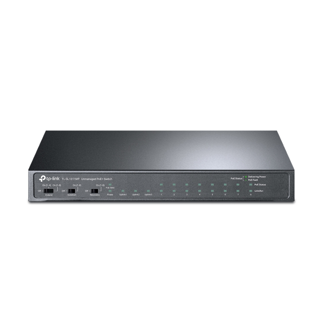 TP-Link TL-SL1311MP switch No administrado Fast Ethernet (10/100) Energía sobre Ethernet (PoE) Negro 3 TP-Link TL-SL1311MP Redes de pequeñas oficinas