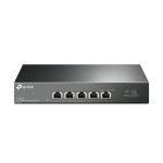 Switch no administrado TP-Link TL-SX105 de 10G Ethernet en color negro, modelo TL-SX105, ideal para redes de alta velocidad.