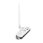 Adaptador y tarjeta de red WLAN TP-Link TL-WN722N con velocidad de 150 Mbit/s y antena de alta ganancia. SKU TL-WN722N