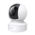 Cámara de seguridad IP esférica TP-Link Tapo C202 para interior con resolución 1920 x 1080 pixeles, para montaje en techo o escritorio. SKU: Tapo C202.