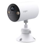 Cámara de seguridad IP TP-Link Tapo C410 con resolución de 2304 x 1296 pixeles, forma de bala para instalación en techo o pared, SKU: Tapo C410