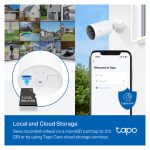 Cámara de seguridad IP TP-Link Tapo C410 con resolución de 2304 x 1296 pixeles, forma de bala para instalación en techo o pared, SKU: Tapo C410